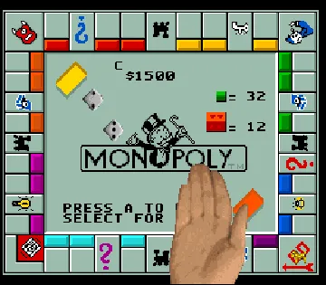 Monopoly (USA) (Rev 1) screen shot game playing